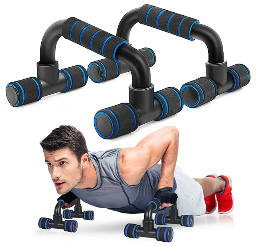 Estante de realce en forma de I, equipo de Fitness, Barras de agarre de esponja de mano, barra de entrenamiento muscular, pecho, gimnasio en casa, culturismo, 1 par